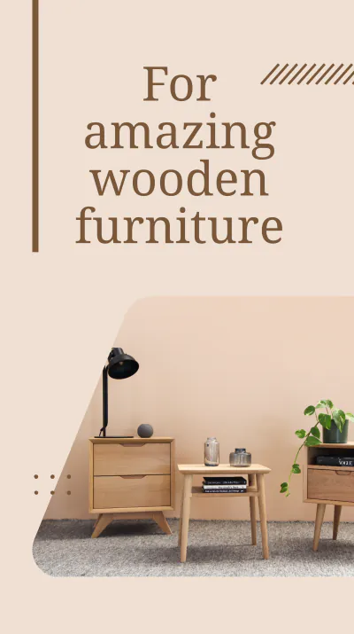 Free Wood Furniture Instagram Story Template to Edit Online