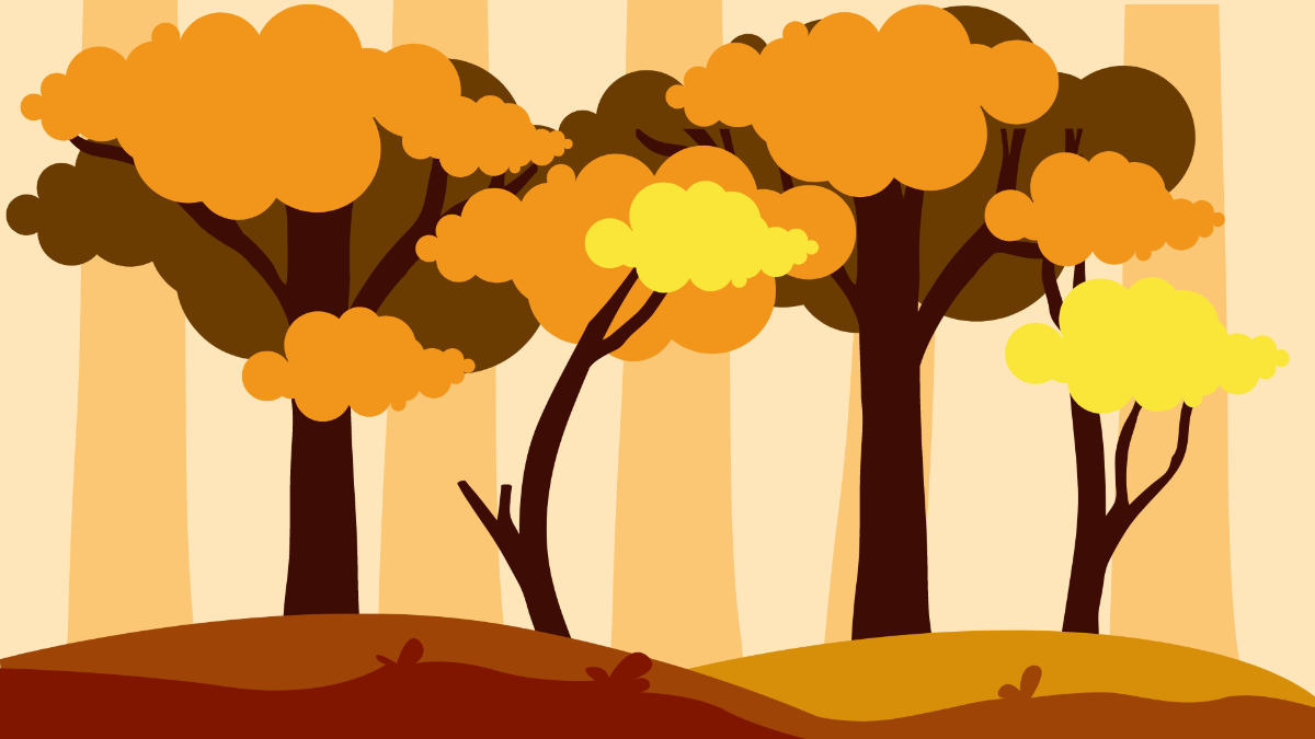 Free Orange Forest Background Template