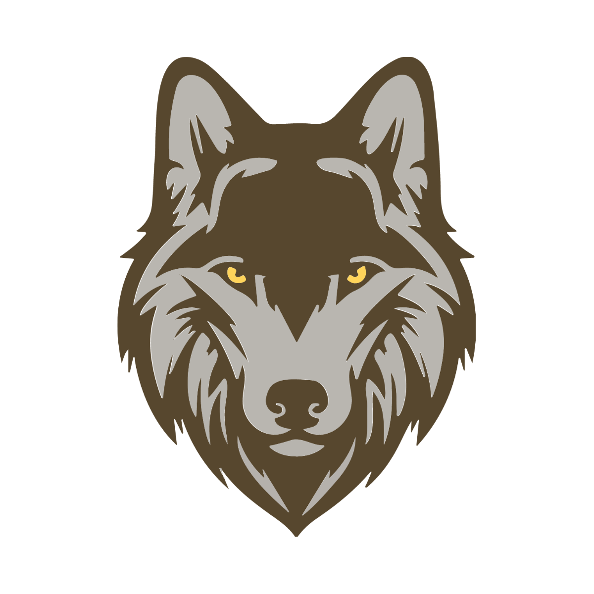 Wolf Head clipart Template