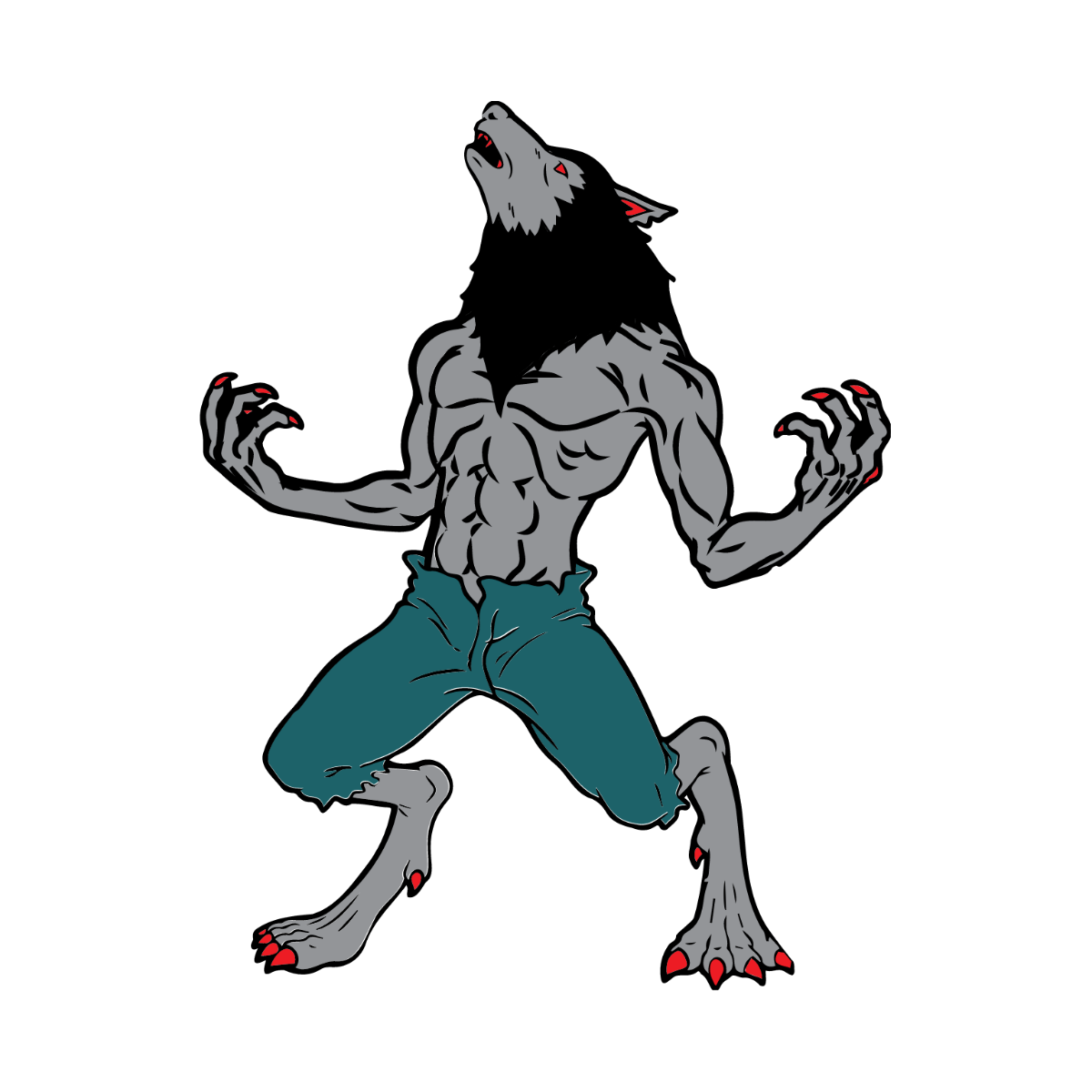 Werewolf clipart Template