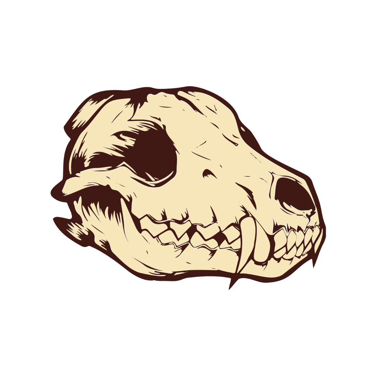 Wolf Skull clipart Template