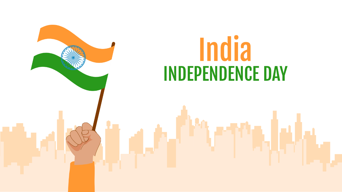 India Independence Day Flag Background Template