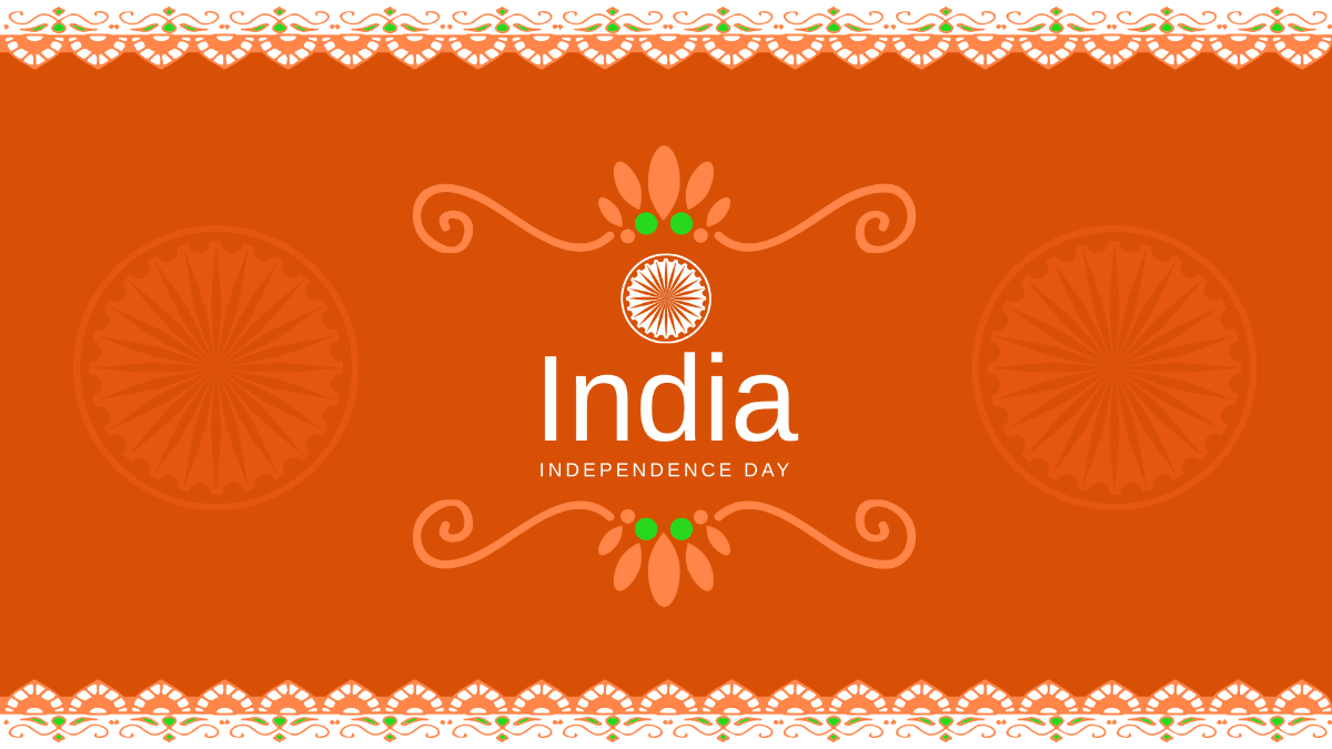 India Independence Day Pattern Background Template