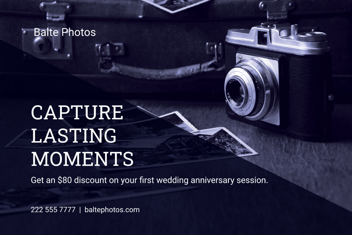 Professional Photography Postcard Template