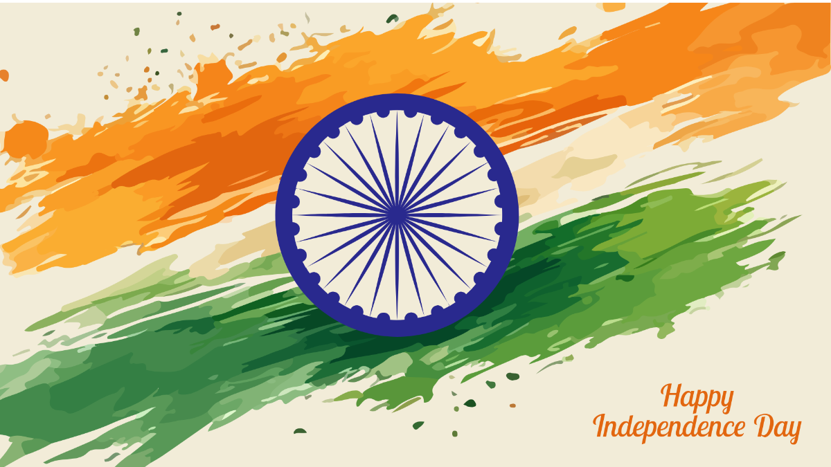 Free Watercolor India Independence Day Background Template
