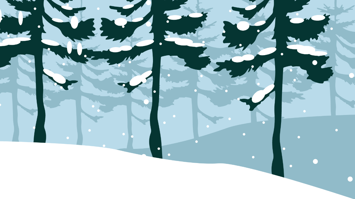Snow Forest Background Template