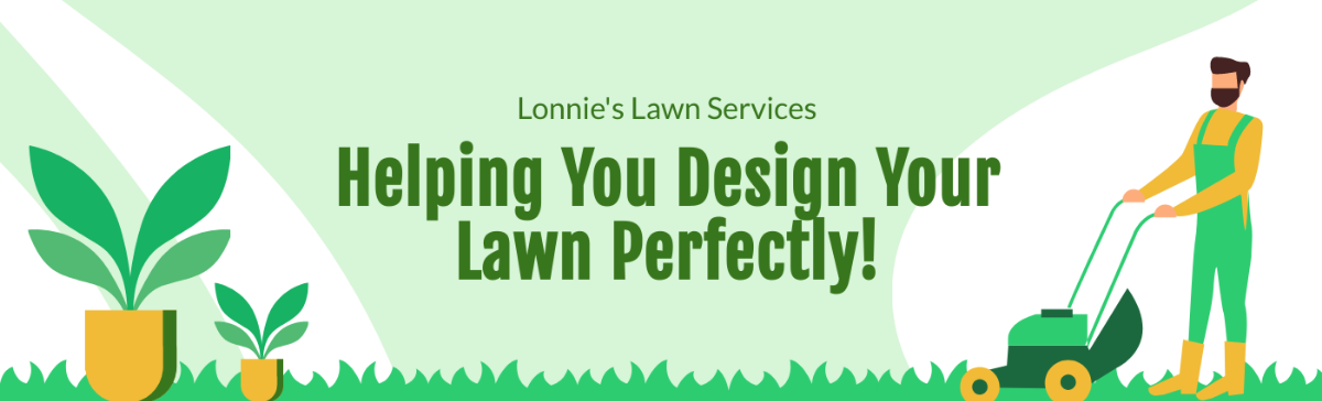 Lawn Service LinkedIn Career Cover Photo Template
