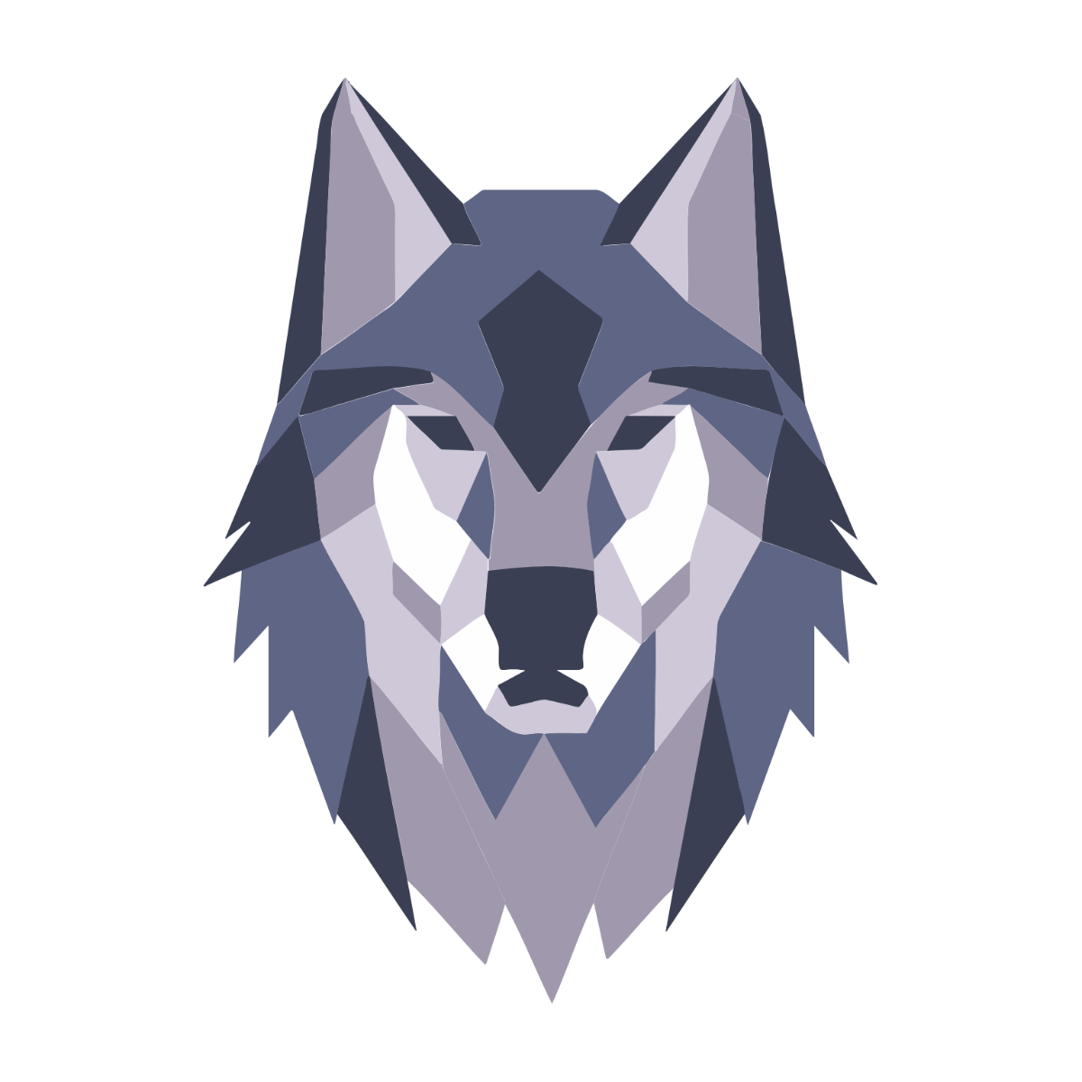 Geometric Wolf clipart Template