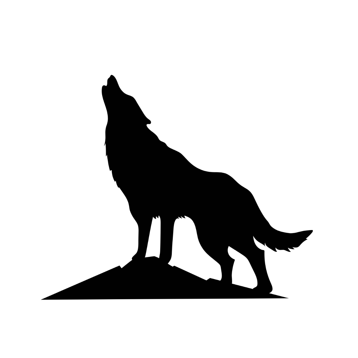 Black Wolf clipart Template