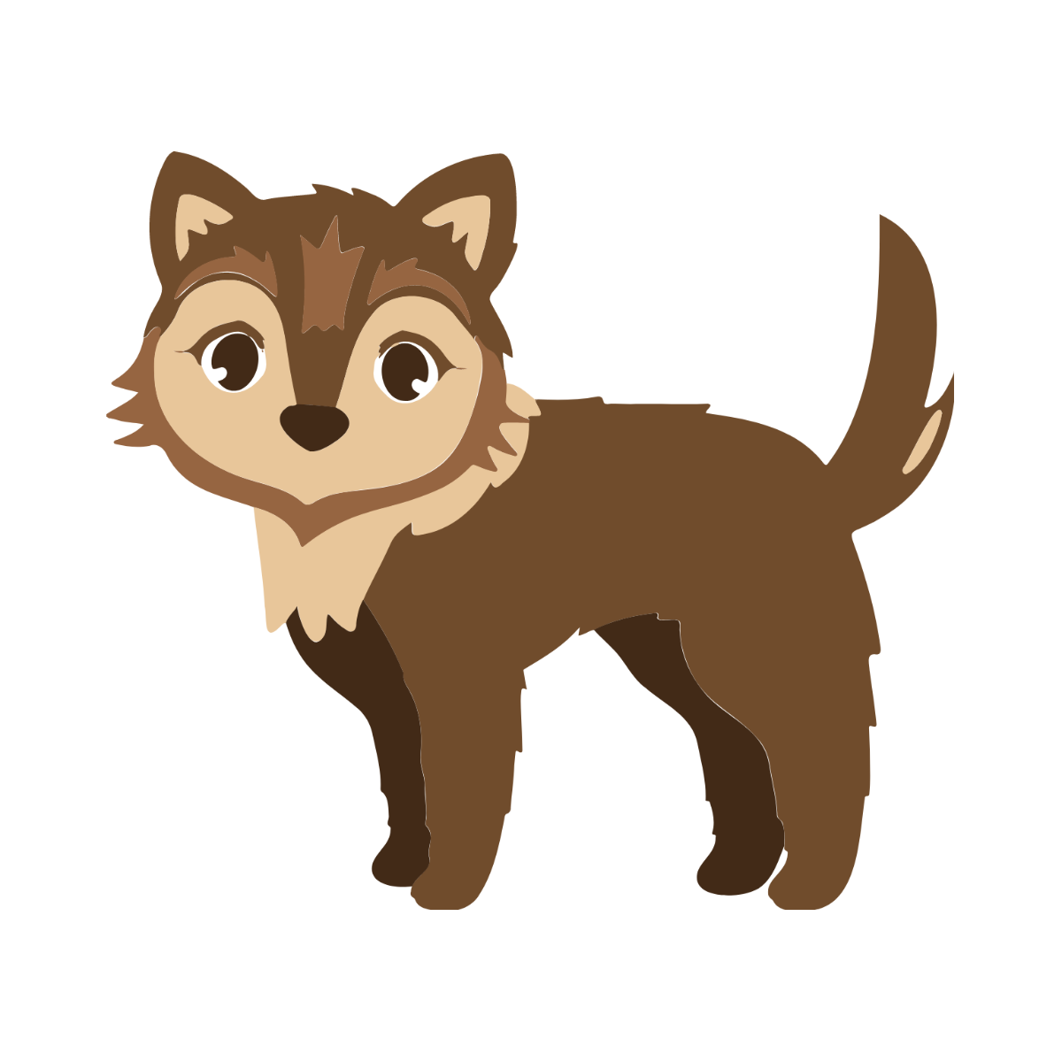 Free Cute Wolf clipart Template