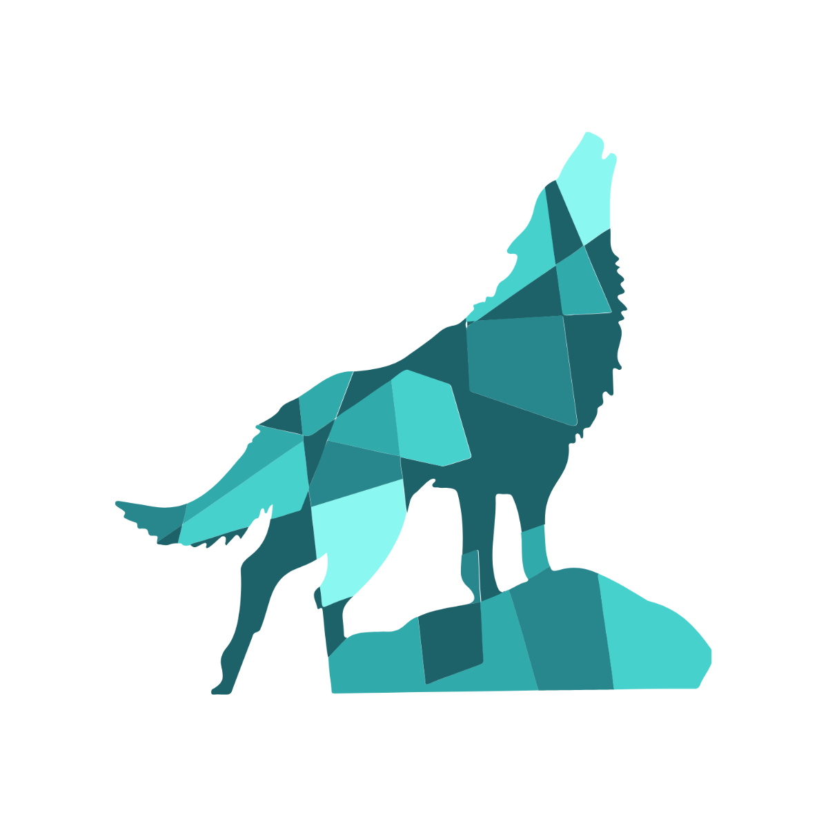 Abstract Wolf clipart Template