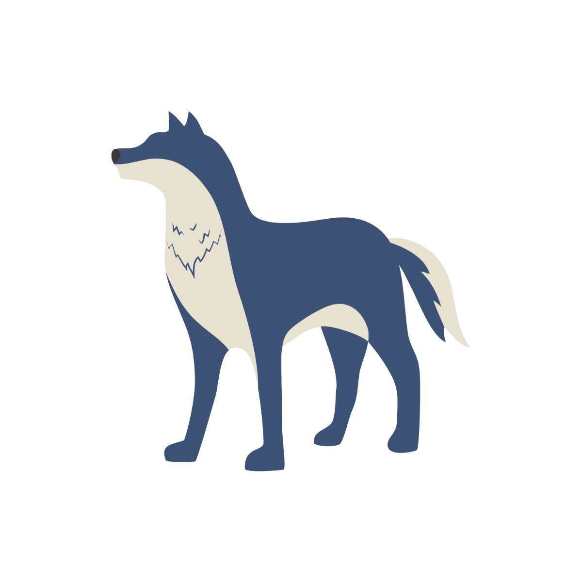 Free Wolf Full Body clipart Template