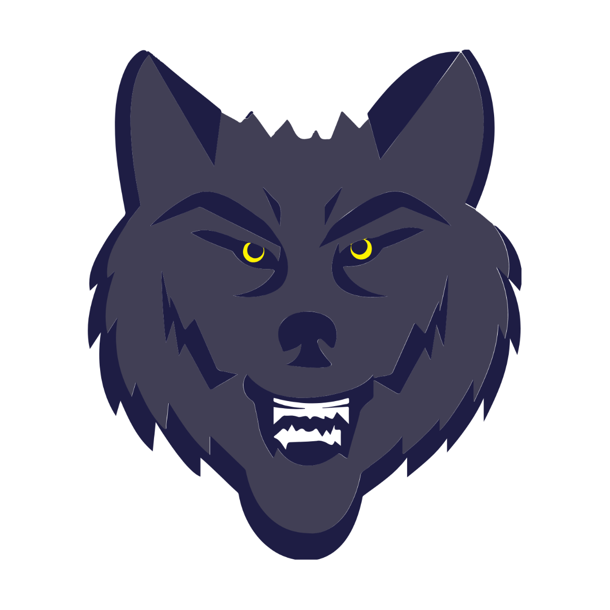 Free Snarling Wolf clipart Template