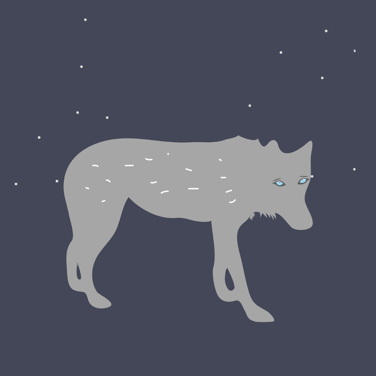 Free Snow Wolf clipart Template