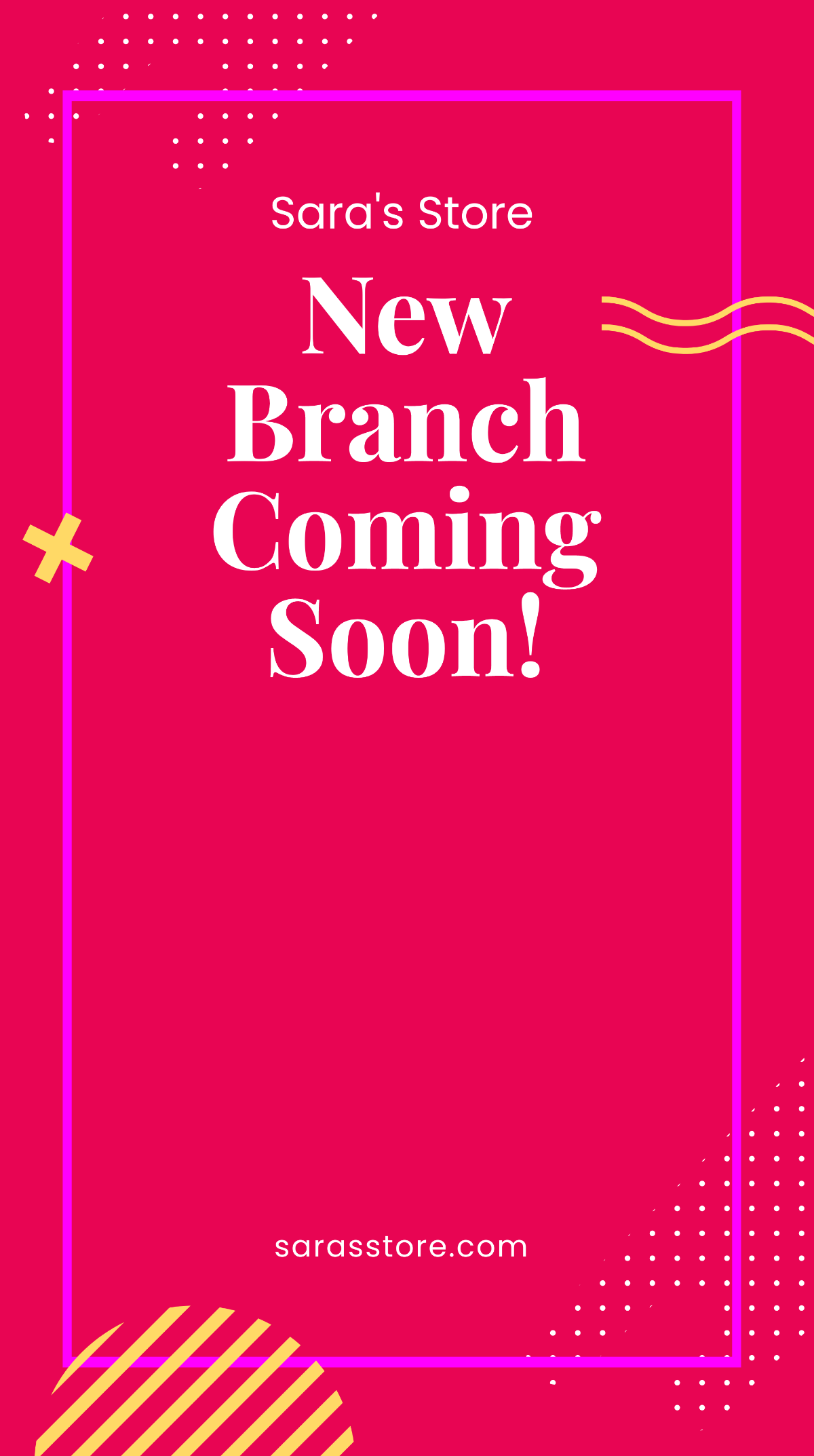 Store Coming Soon Snapchat Geofilter Template