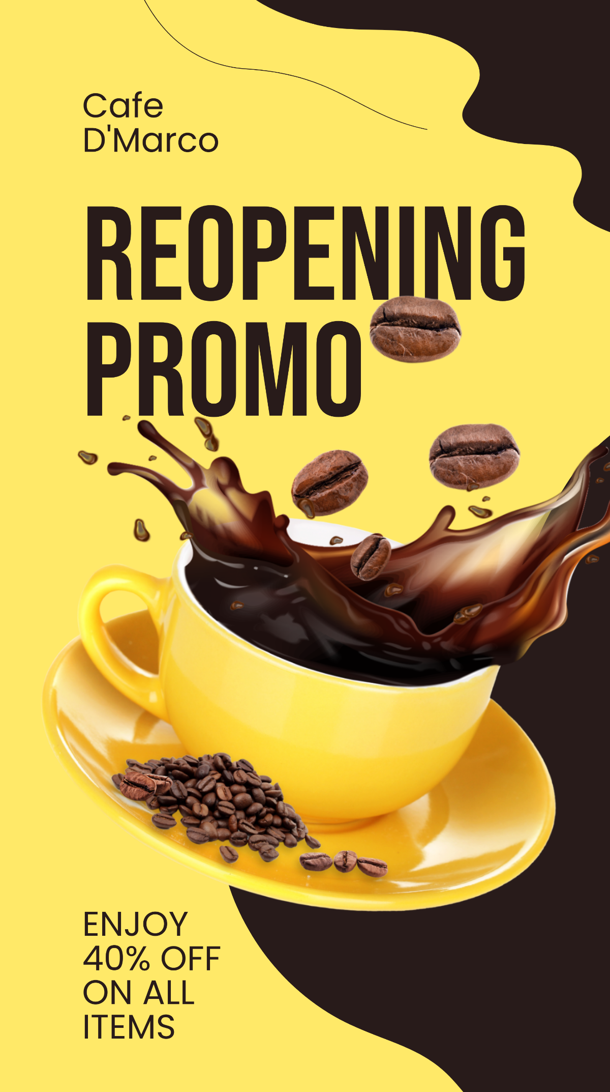 Cafe Reopening Instagram Story Template