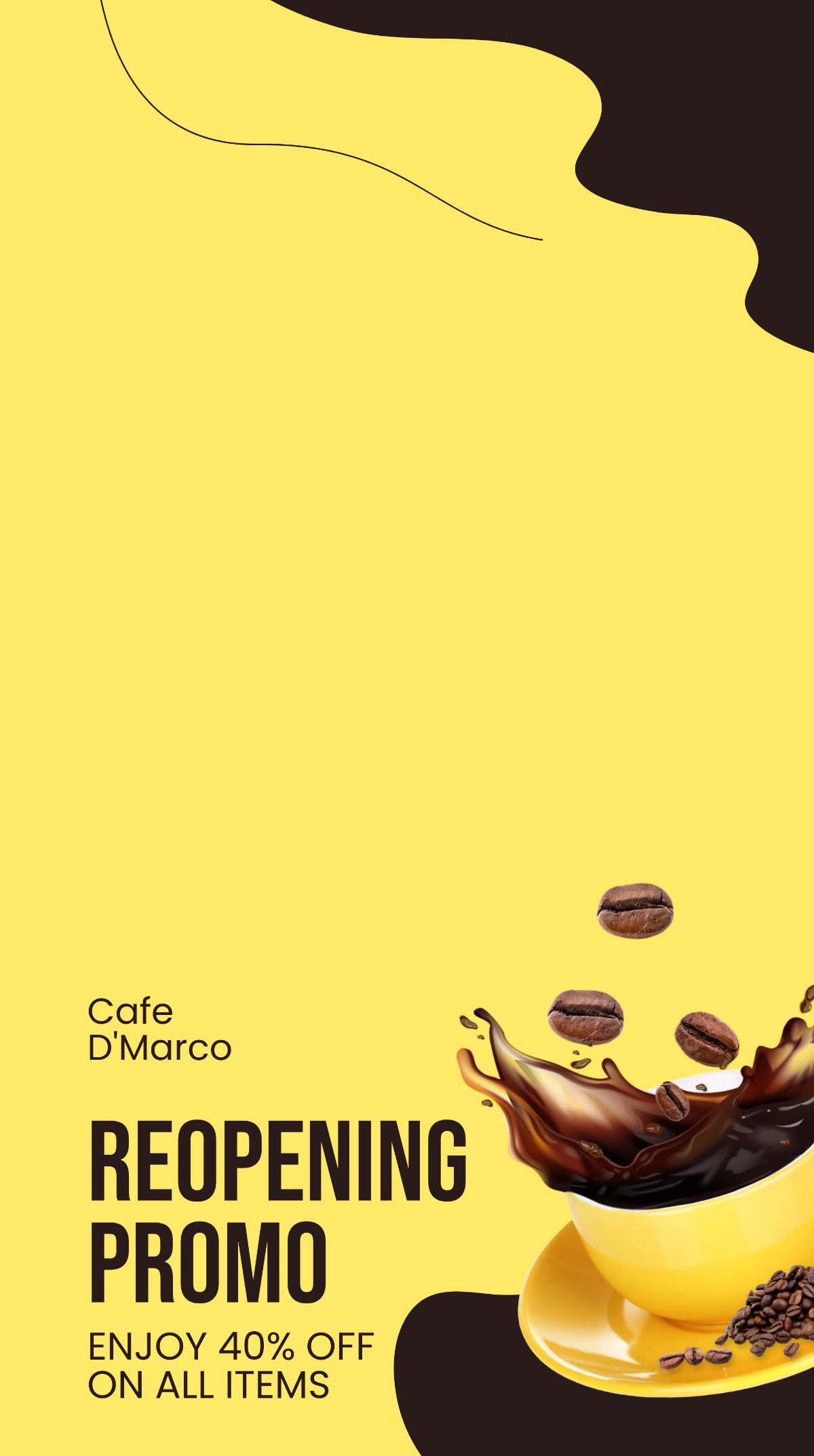 Cafe Reopening Snapchat Geofilter Template