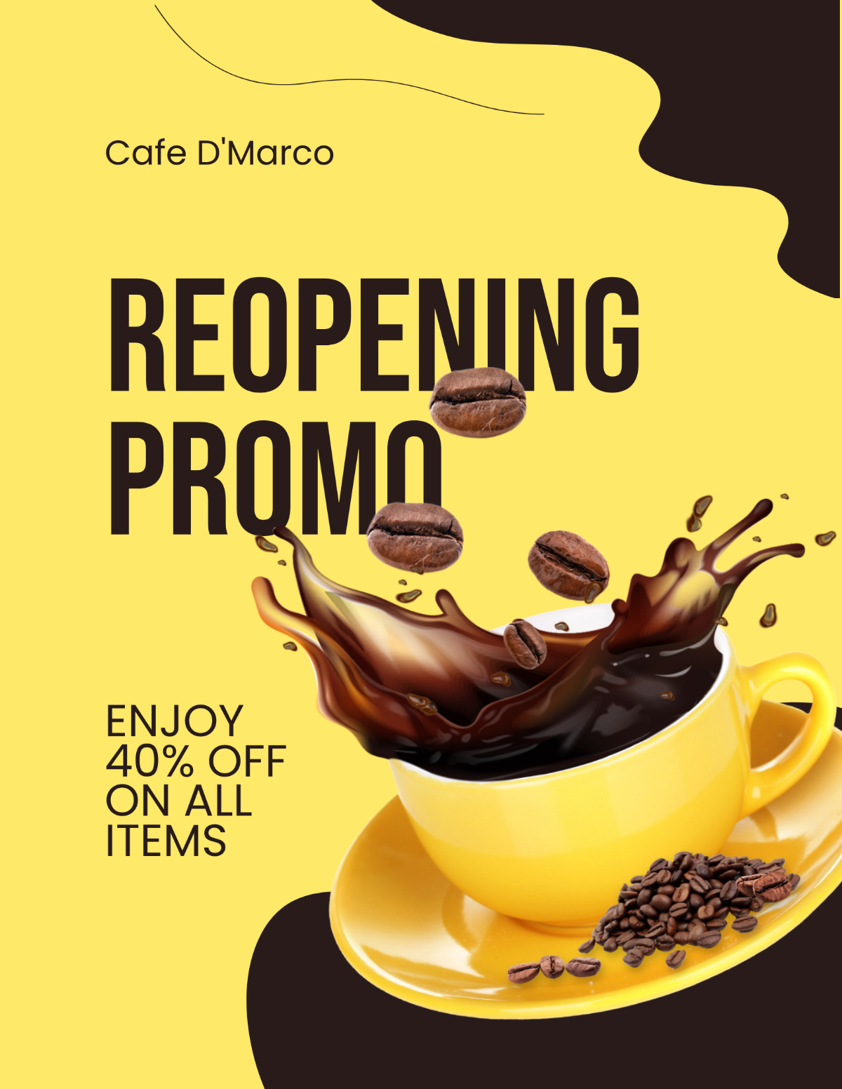 Cafe Reopening Flyer