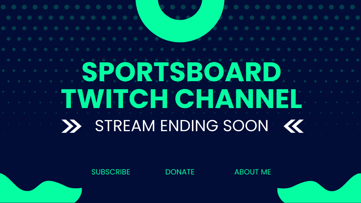 Sports Stream Twitch Overlay Template