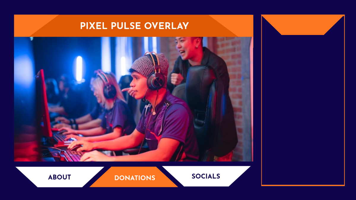 Free Stripes Twitch Overlay Template to Edit Online