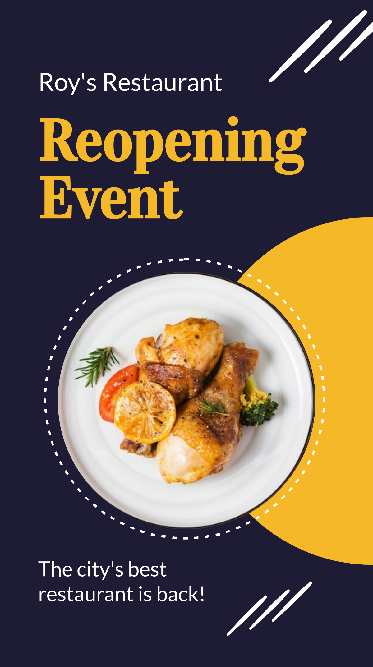 Free Restaurant Reopening Instagram Story Template
