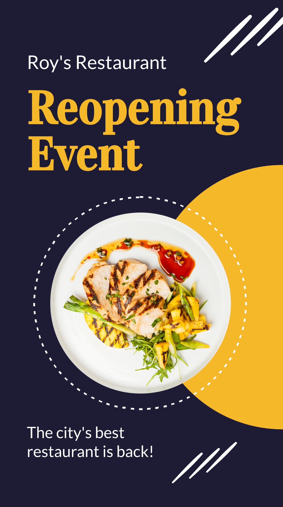 Free Restaurant Reopening Instagram Story Template
