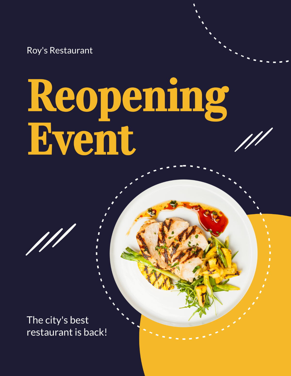 Restaurant Reopening Flyer