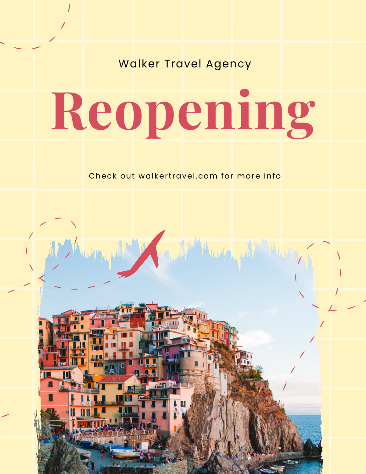 Travel Agency Reopening Flyer Template - Edit Online & Download