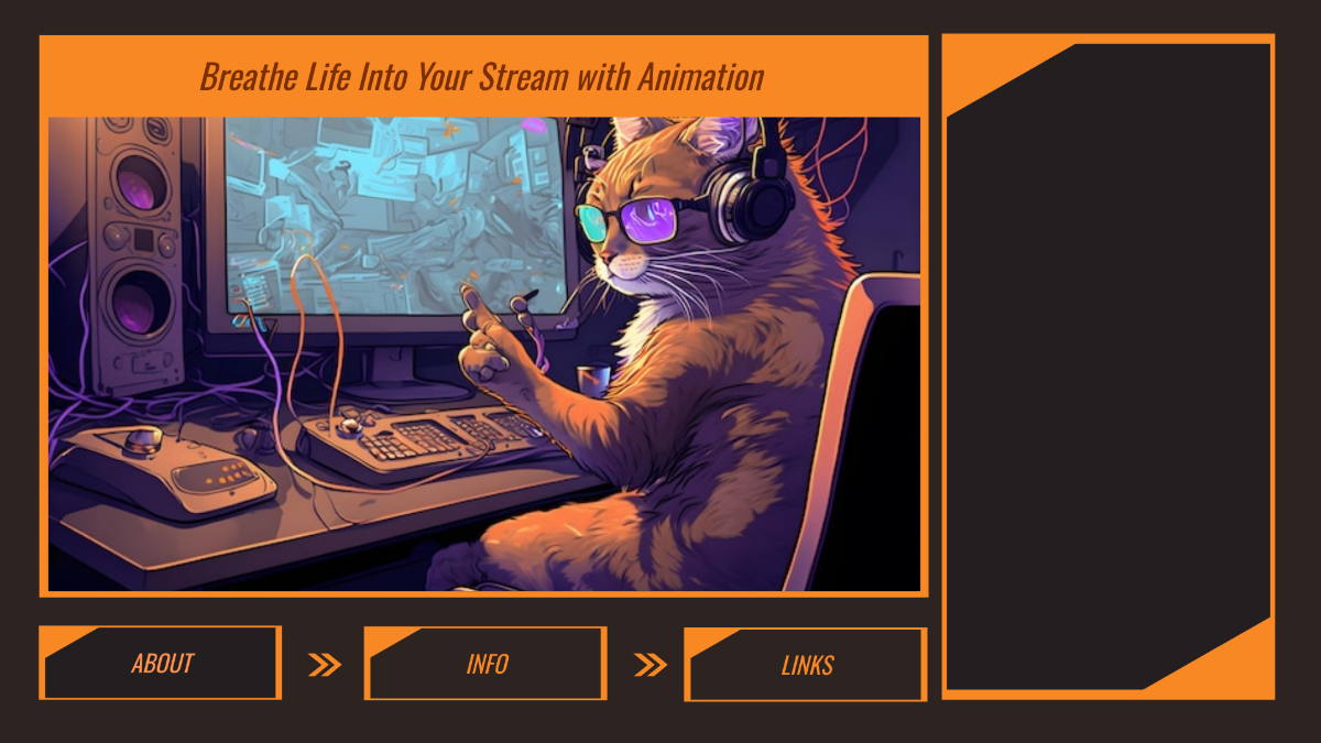Free Animated Twitch Overlay Template to Edit Online