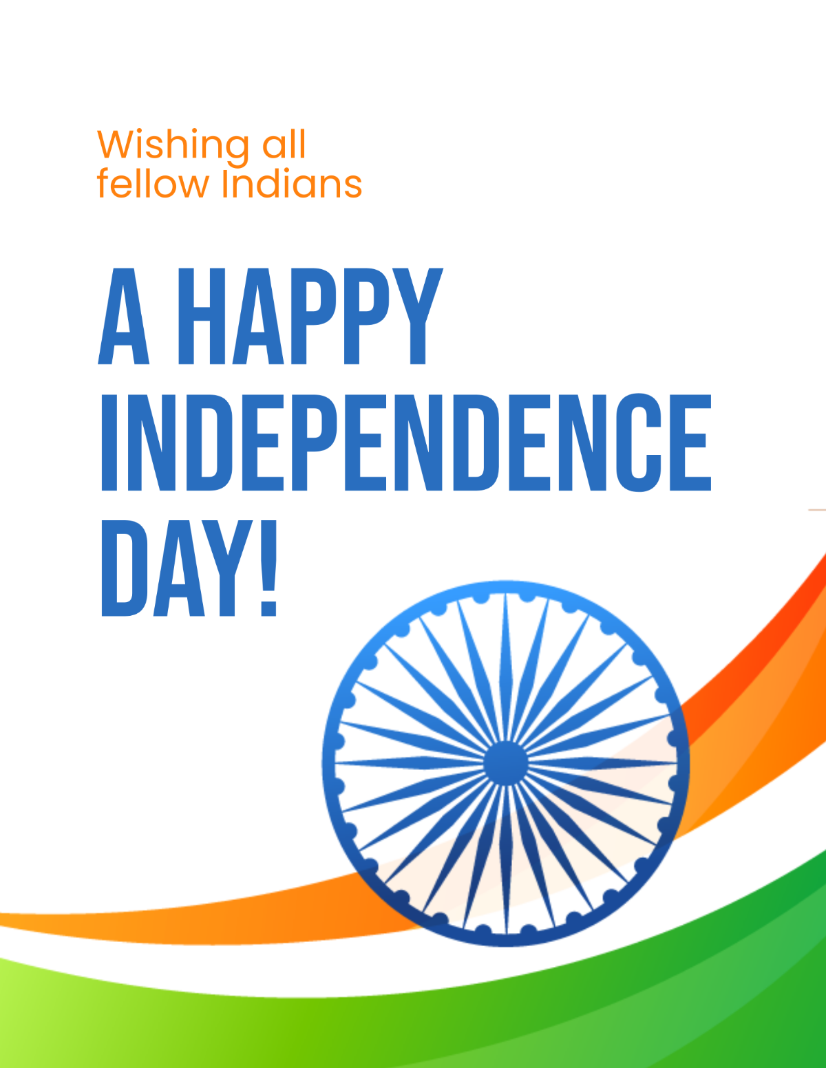 Happy Indian Independence Day Flyer Template