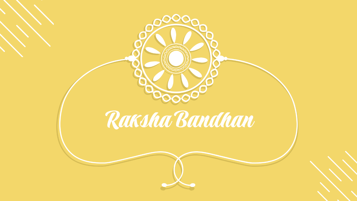 Yellow Raksha Bandhan Background Template