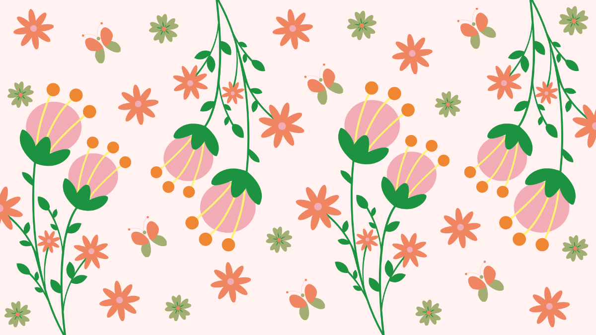 Floral Desktop Background Template