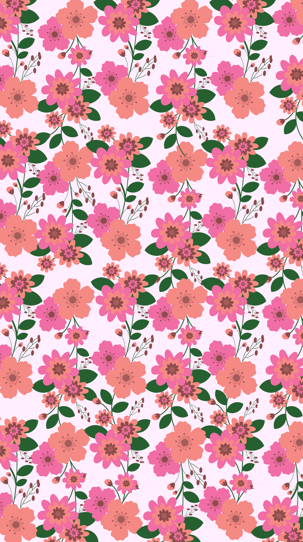 Free IPhone Pink Floral Background Template Edit Online & Download