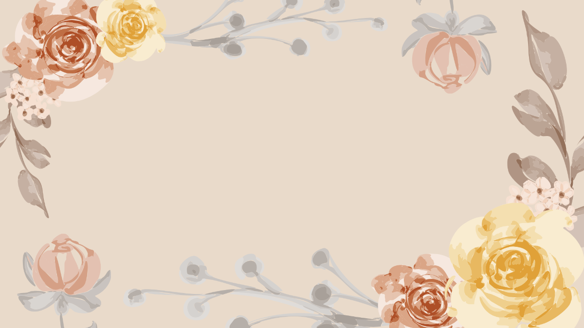 Vintage Floral Desktop Background Template