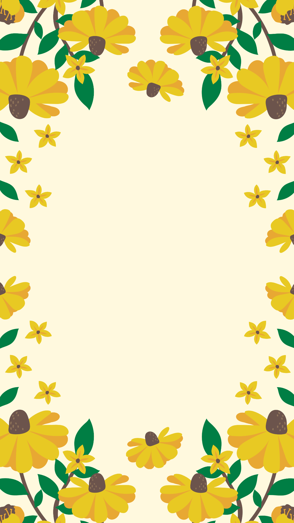 Floral Background iPhone Template