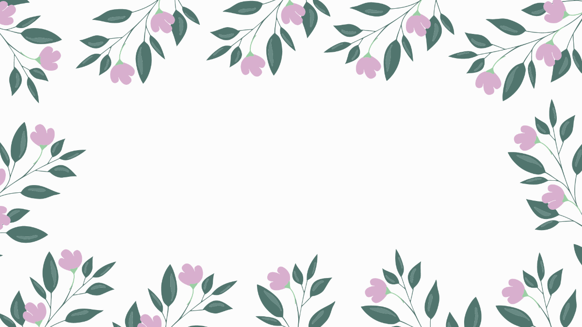 White Floral Background Template
