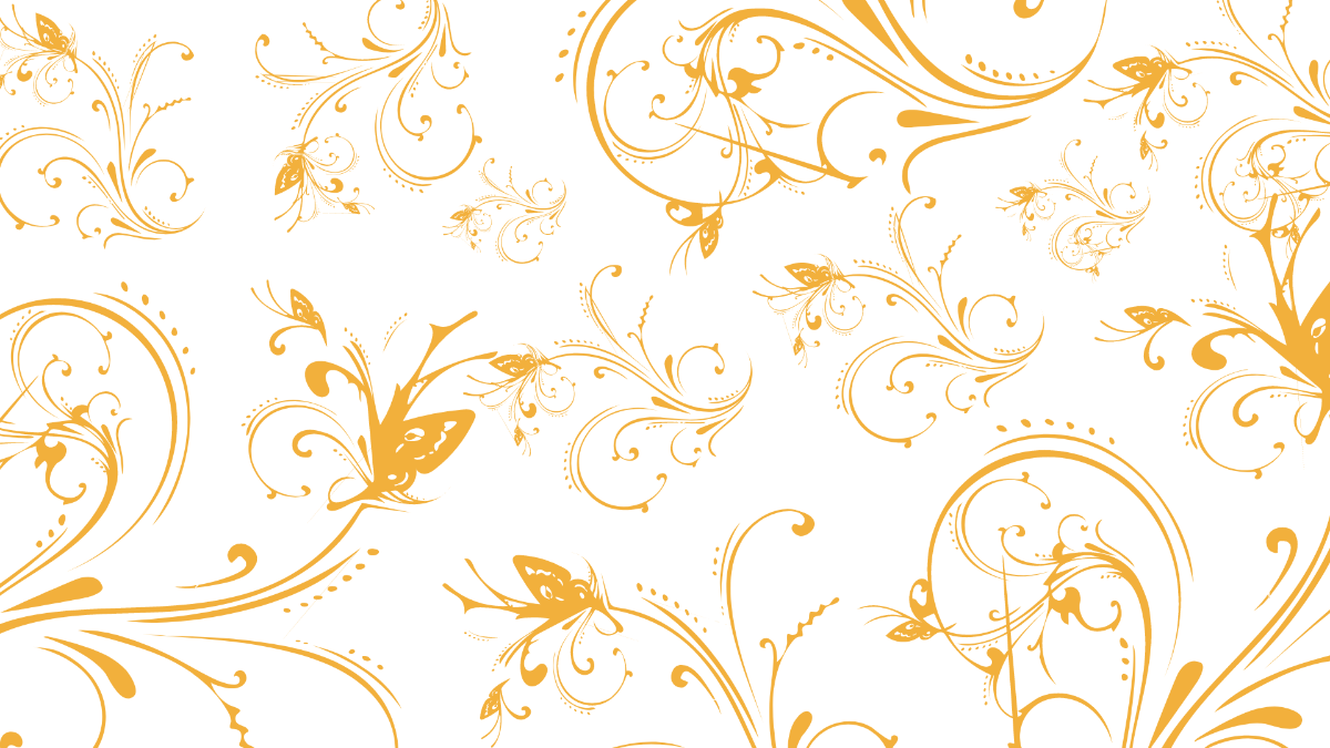 Gold And White Floral Background Template