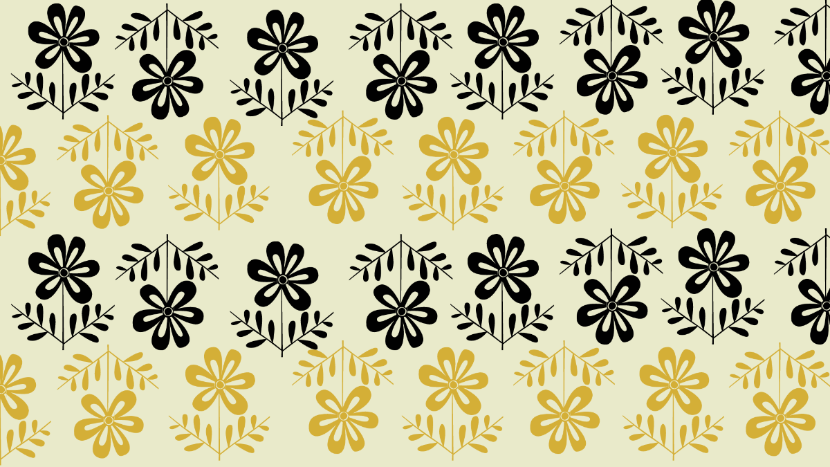 Black and Gold Floral Background Template