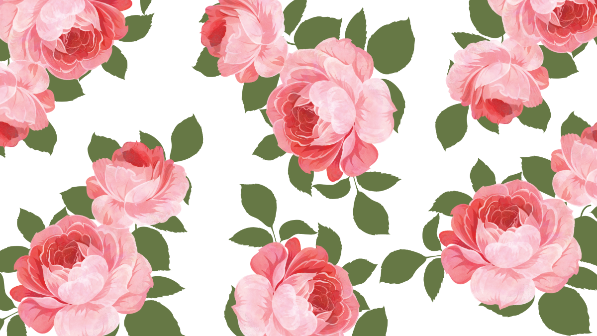 Dusty Rose Floral Background Template