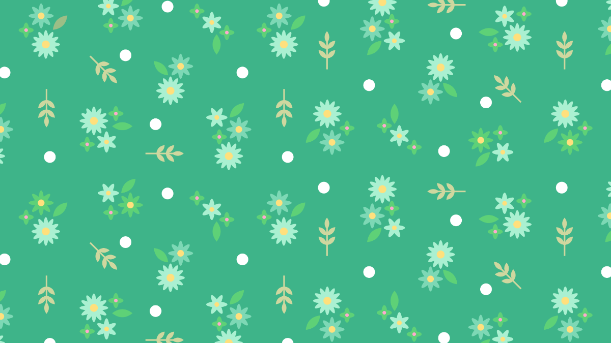Mint Green Floral Background Template
