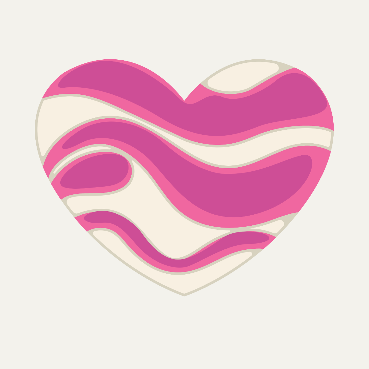 Candy Heart Vector Template