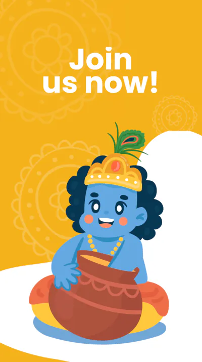 Free Janmashtami Event Instagram Story Template to Edit Online
