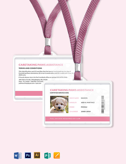 Service Dog Id Card Template from images.template.net