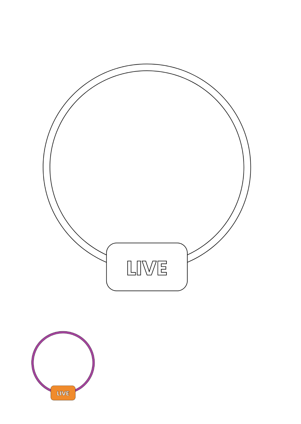 Instagram Live Icon Coloring Page