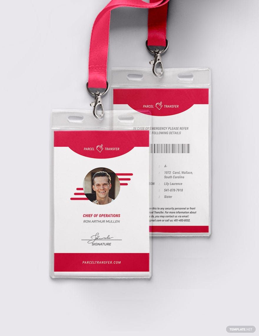 Shipping Service ID Card Template