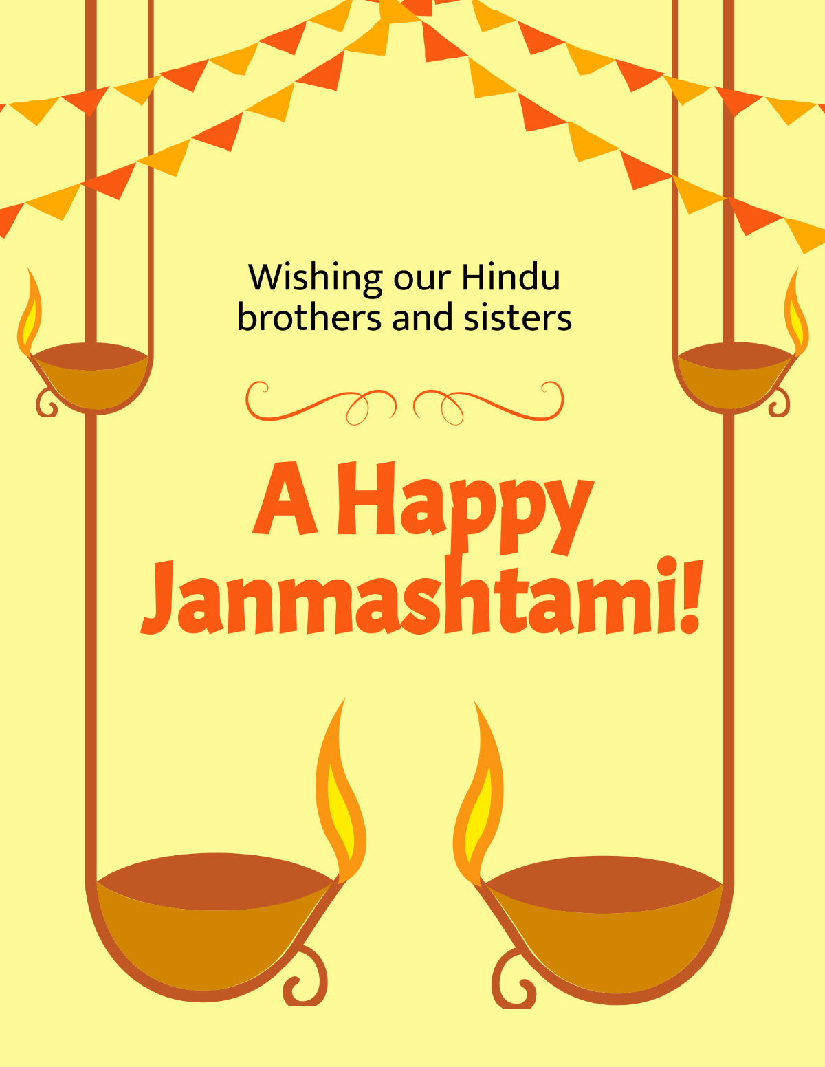 Free Happy Janmashtami Flyer Template