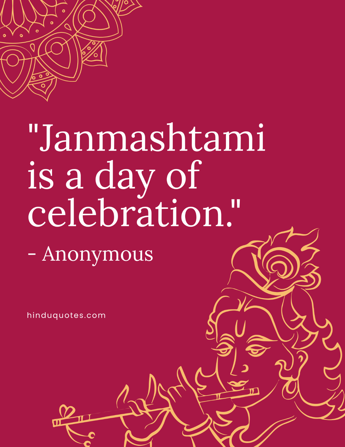 Janmashtami Quote Flyer Template - Edit Online & Download