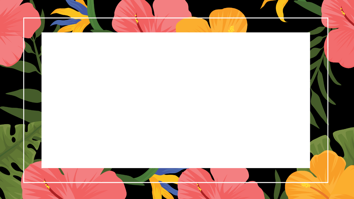 Tropical Invitation Floral Background Template