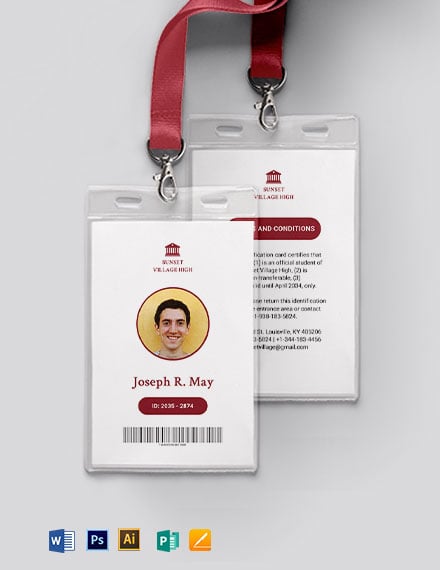 school id card template free download