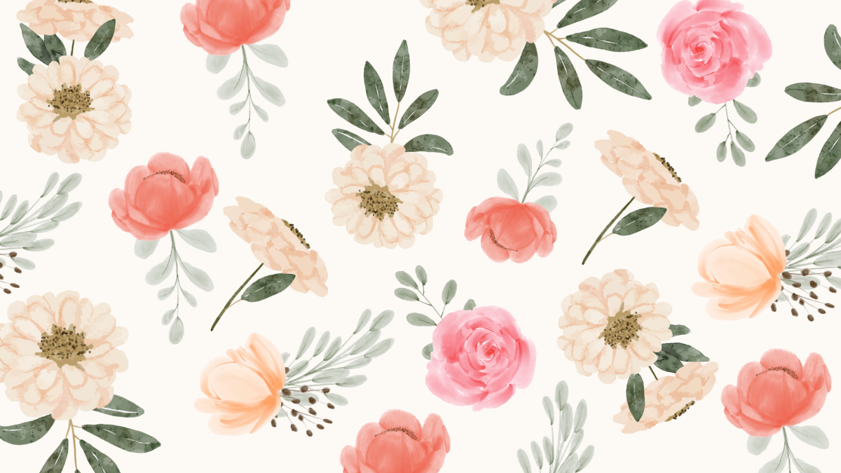 Floral Fabric White Background Template
